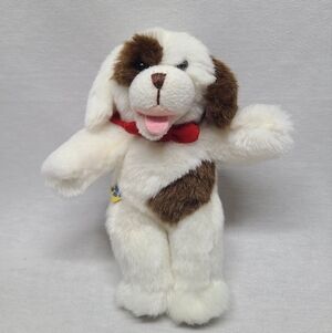 7" Build A Bear Mini Plush Puppy Dog Red Scarf Magnet Saint Bernard